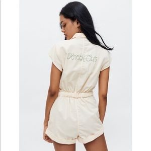 NWT Urban Outfitters Embroidered Corduroy Romper